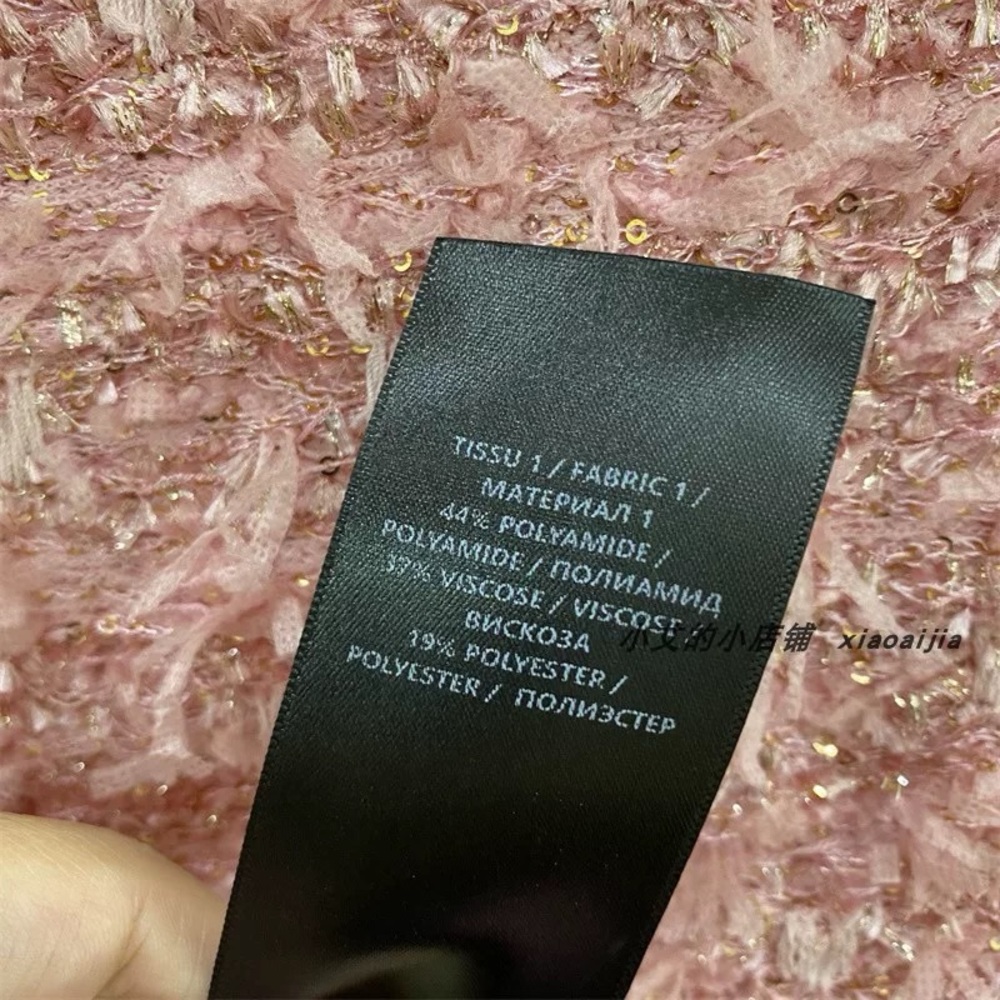 Designer-Style Pink Metallic Tweed Pink Jacket - Picture 14 of 14